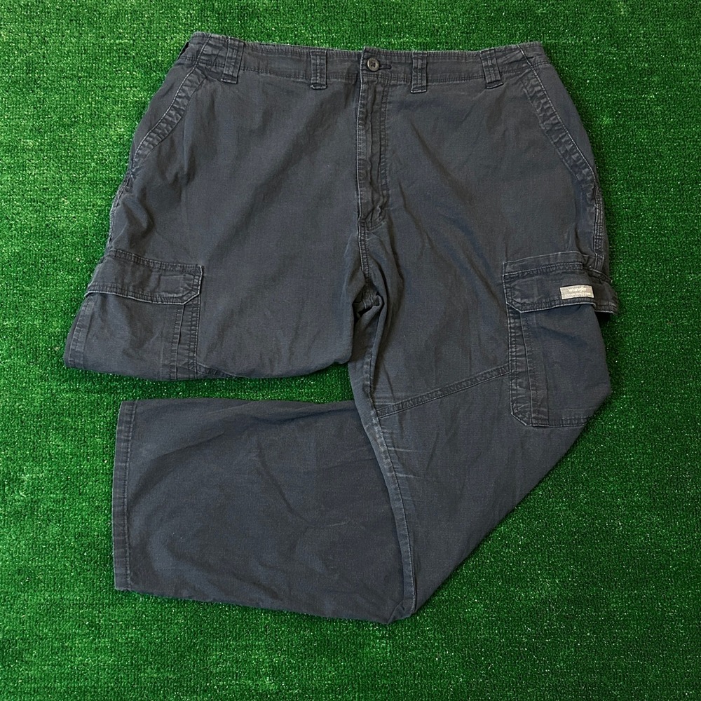 Wrangler Cargo Pants Mens 44x32 Navy Blue Relaxed Fit Utility 1070AB0NV